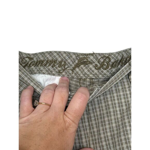 Tommy Bahama Men's Shorts Bermuda Plaid Check Silk Blend Hi-Rise Flat Front 36 - Picture 5 of 10